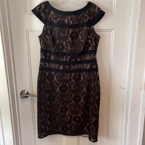Adrianna Papell black lace dress-Size 12